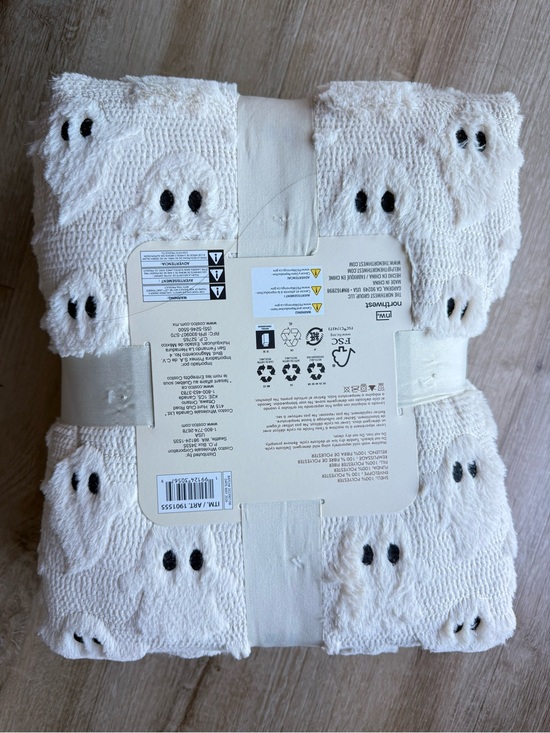 Halloween Other - Cozy White Ghost Motif Throw Blanket - Soft Plush Accent Halloween viral Costco